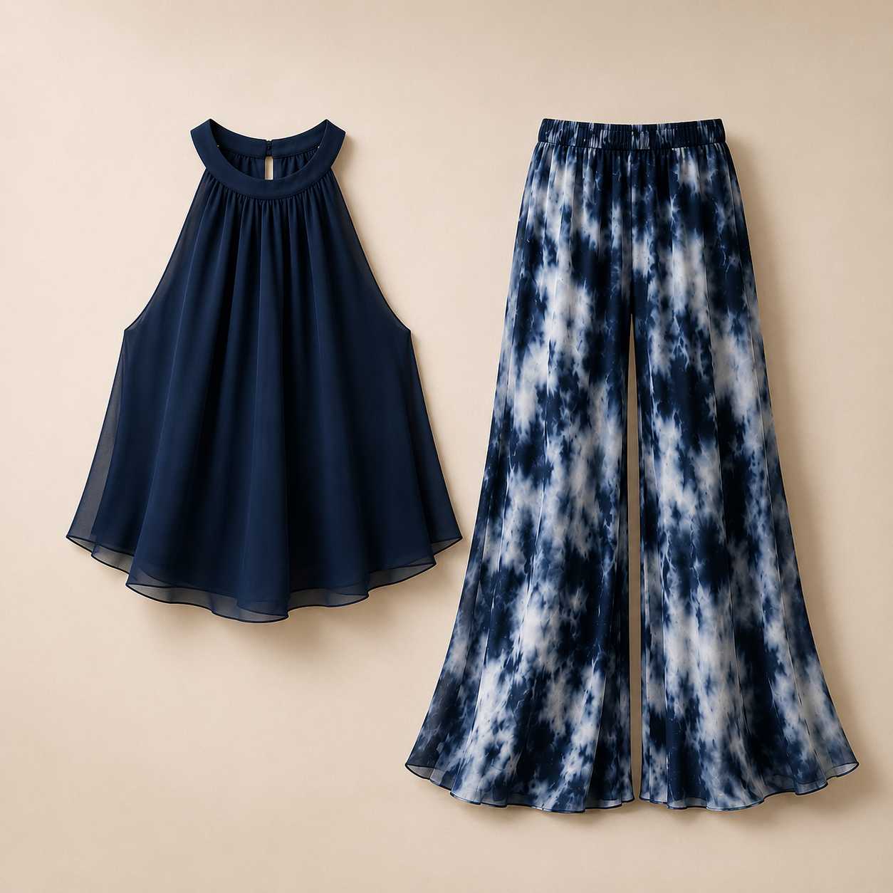 SELENE | CONJUNTO HALTER FLUIDO